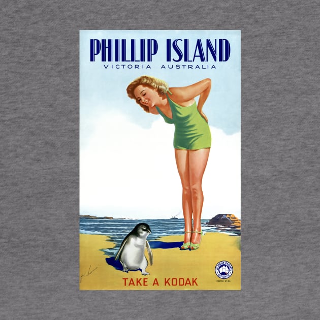 Vintage Travel Poster  Phillip Island Australia by vintagetreasure